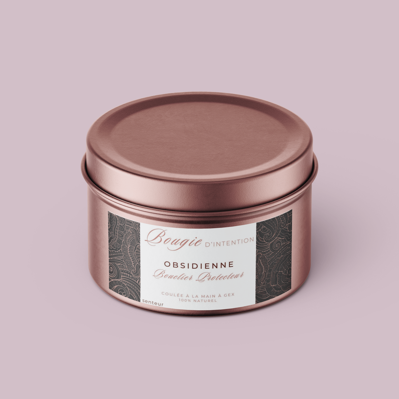 Bougie d'intention - Obsidienne